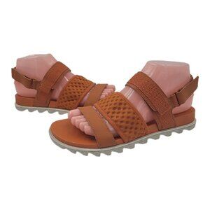 NEW Sorel Roaming Decon Slingback Sandals Mesh Leather Orange Women's Size 7